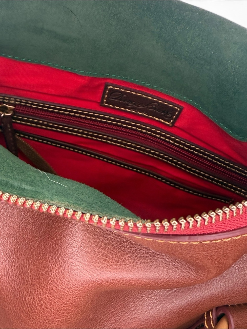 Dooney & Bourke Brown Leather Satchel Shoulder Bag - Picture 3 of 12